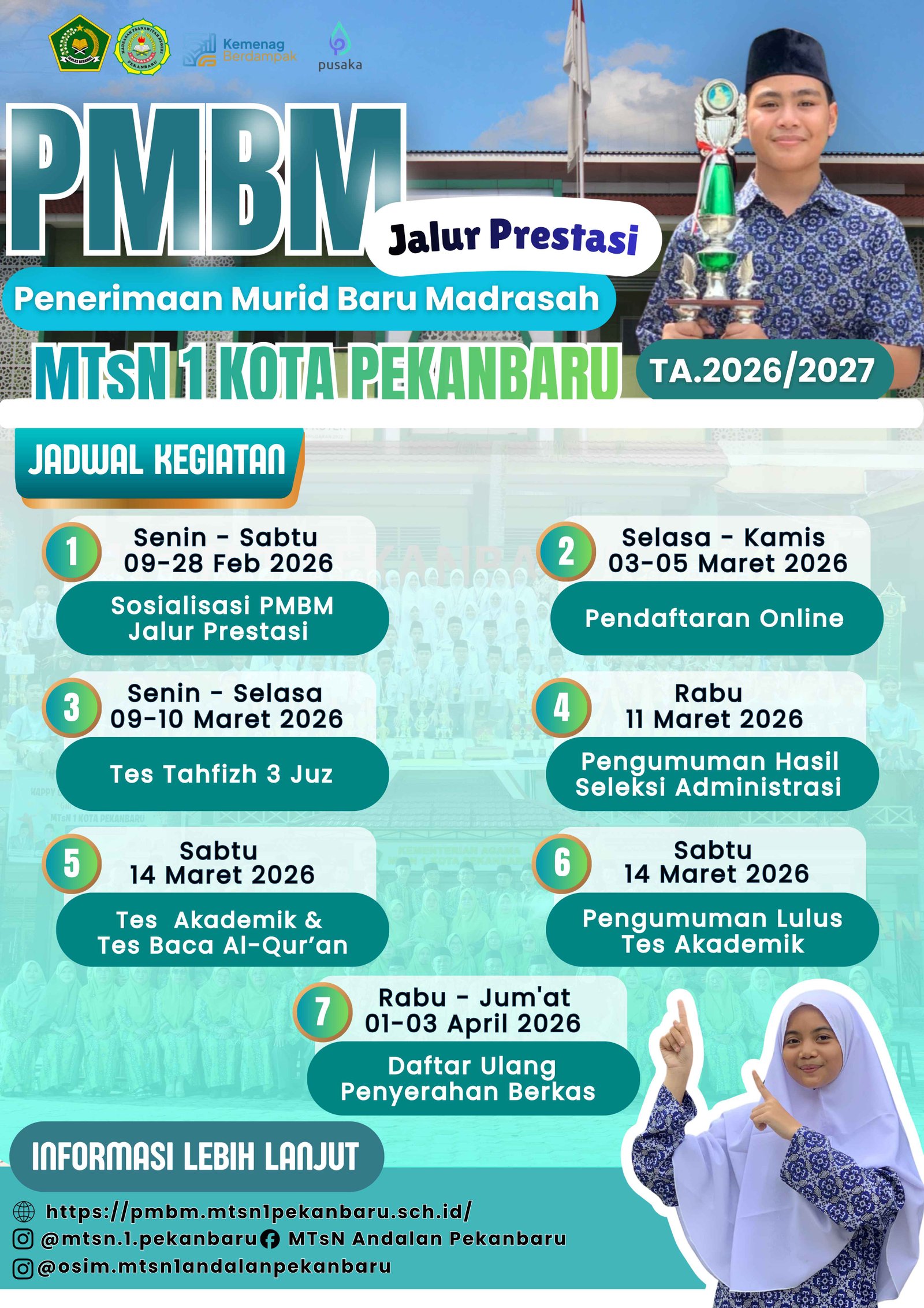 Jadwal Kegiatan PMBM Jalur Prestasi
